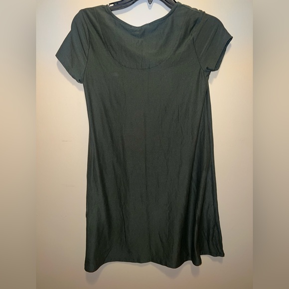 Pink rose army green dress - Picture 2 of 2